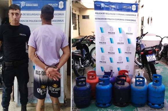 Fue aprehendido un sujeto por robo de 10 garrafas en Chascomús