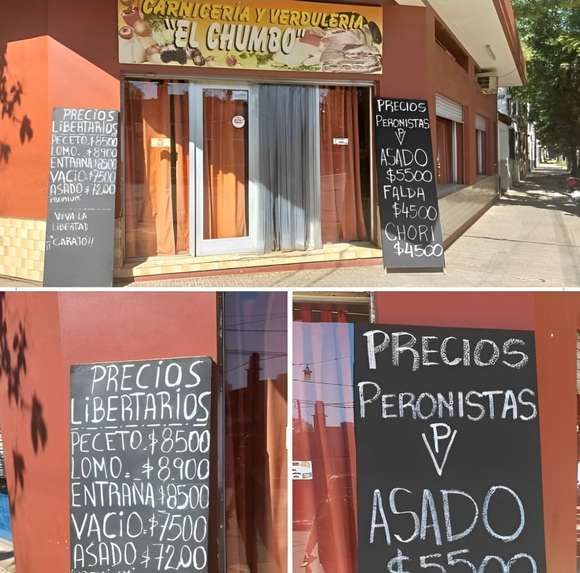 Una carnicería de Mercedes puso distintos precios para “libertarios” y “peronistas”