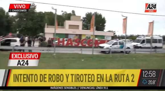 Un delincuente herido: Intento de robo y disparos en el parador Atalaya de Chascomús