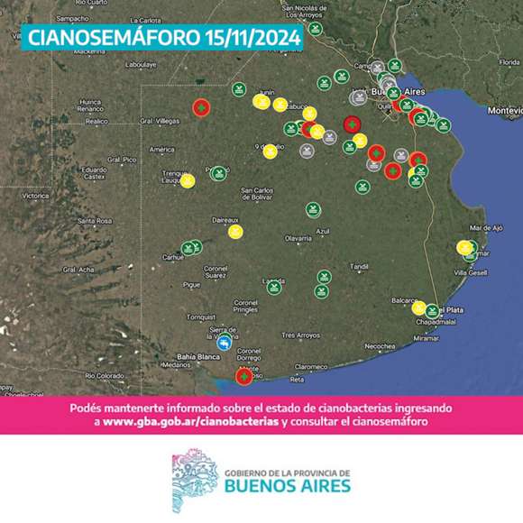 Nueve municipios con bandera sanitaria por cianobacterias en la Provincia
