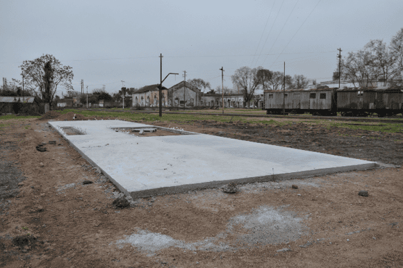 Avanza la obra del Playón Urbano en la Vieja Estación