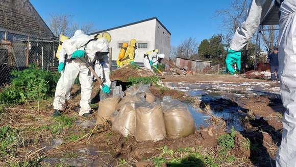 Bomberos de Chascomús participaron de una capacitación sobre materiales peligrosos en Bartolomé Bavio