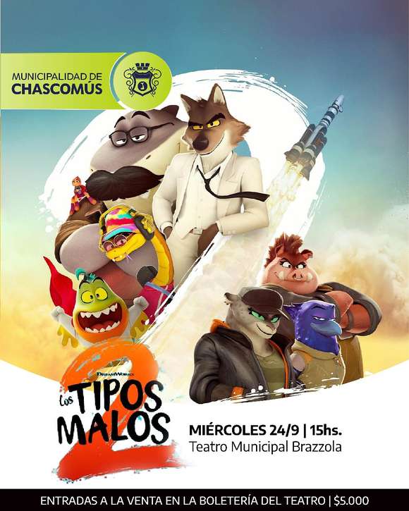 24 de septiembre: Tarde de cine infantil en el Teatro Municipal Brazzola