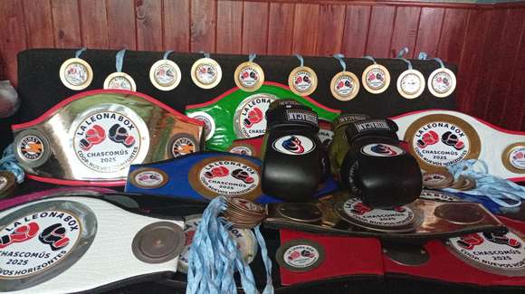 Festival de boxeo amateur en el Parque Centenario de Chascomús