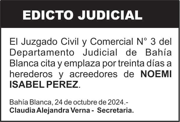 EDICTO JUDICIAL