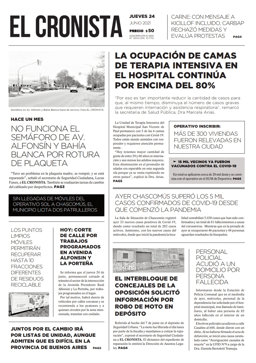 tapa 24 de junio 2021