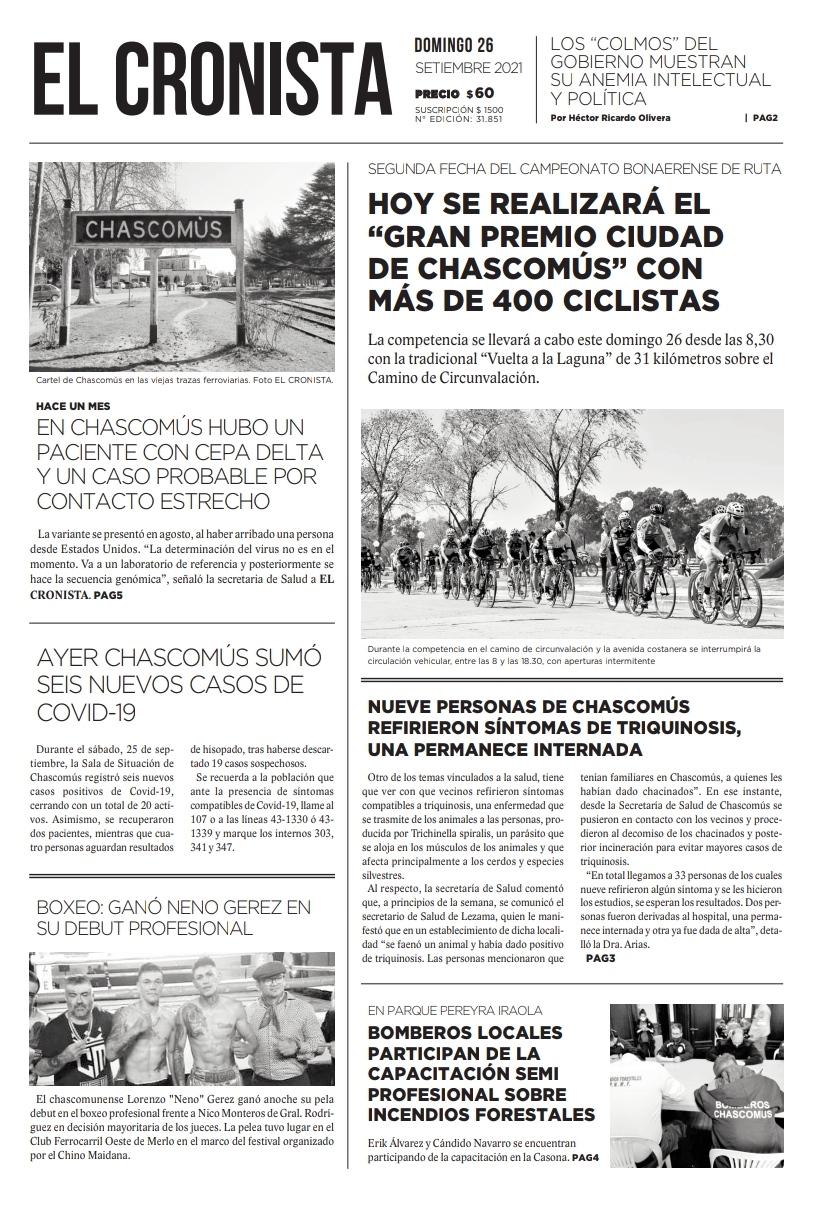 Tapa 26 setiembre 2021