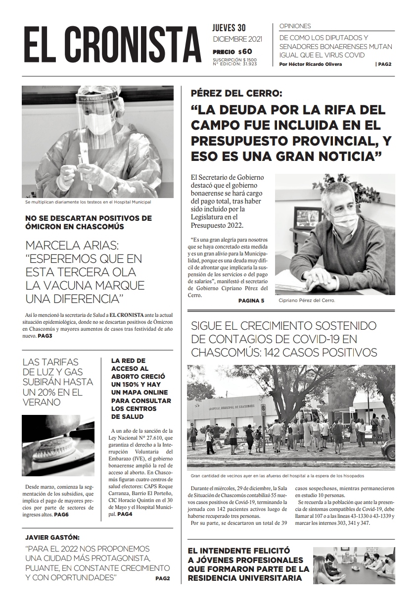 Tapa 30 diciembre 2021