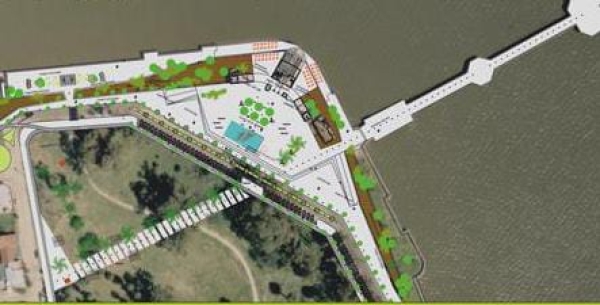 Ampliación del espacio de circulación peatonal en la avenida Costanera