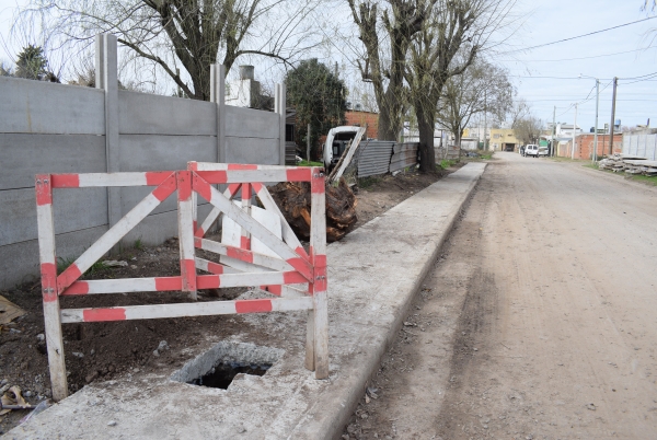 En el barrio San Luis continúa la construcción de veredas comunitarias