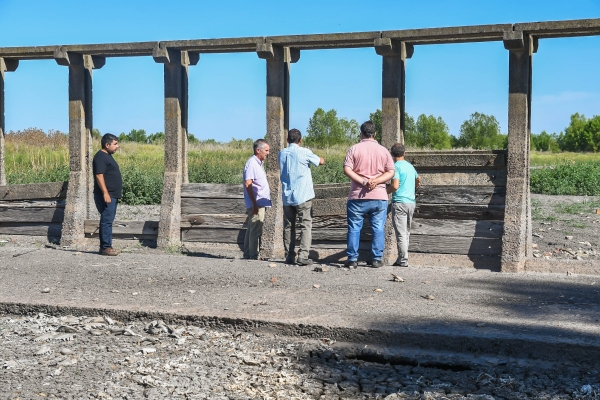 Funcionarios de hidráulica evaluaron el sistema de lagunas en el marco de la fuerte sequía